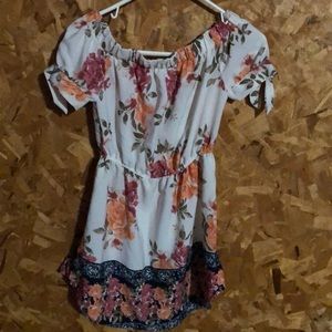 Off the shoulder floral dress